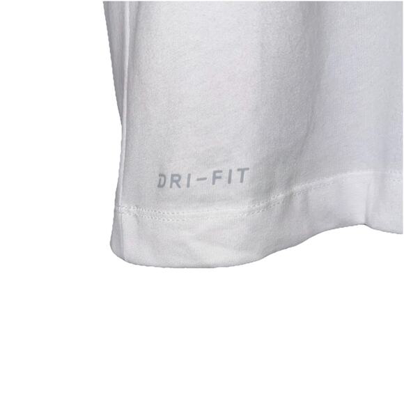 Oregon DUCKS Nike Stomp Out Cancer Shirt Mens Medium White Pink Dri-Fit Tee Crew - Picture 3 of 6